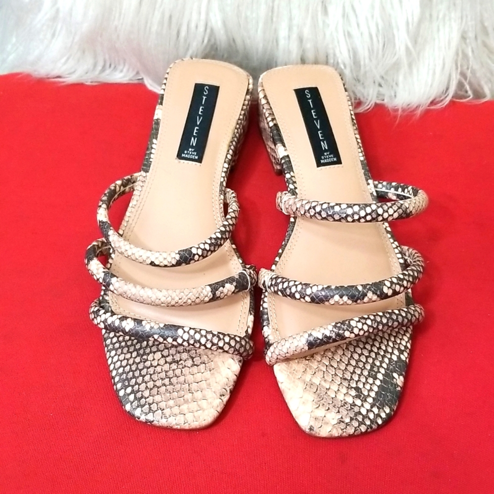 Steven By Steve Madden Snakeskin Sandals